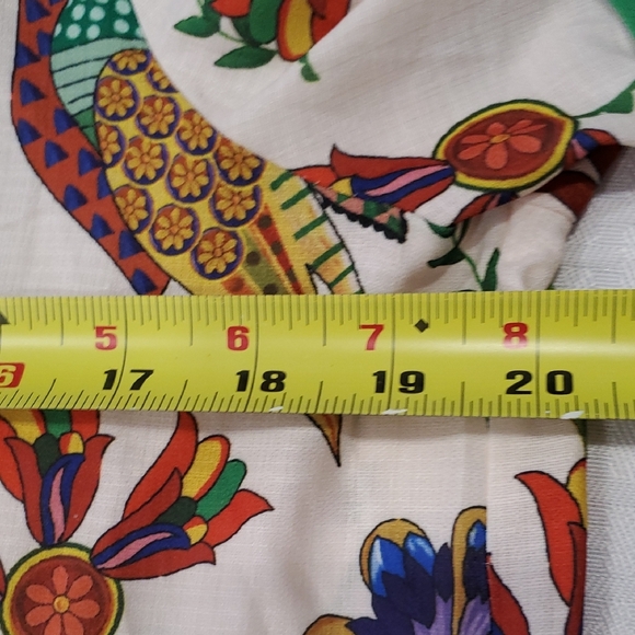 Colorful Bird  Dress/top with Green Accents - Picture 14 of 16